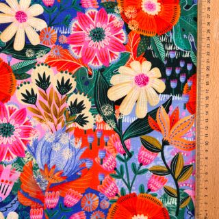 Viskoza z lanom Bright and bold design A