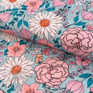 Viskoza z lanom Bright and bold design D