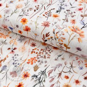 Viskoza z lanom Flower sea design B