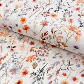 Viskoza z lanom Flower sea design B