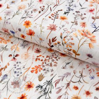 Viskoza z lanom Flower sea design B