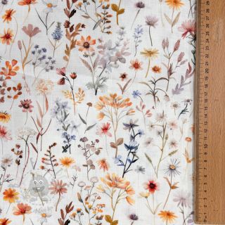 Viskoza z lanom Flower sea design B