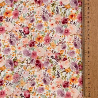 Viskoza z lanom Floral design C