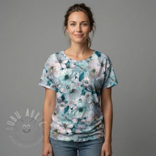 Jersey VISCOSE LYCRA HEAVY Classic flowers design B