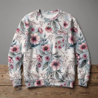 Jersey VISCOSE LYCRA HEAVY Classic flowers design D