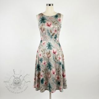 Jersey VISCOSE LYCRA HEAVY Classic flowers design C