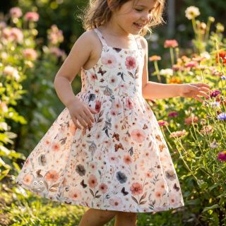 Viskoza z lanom Flower sea design D