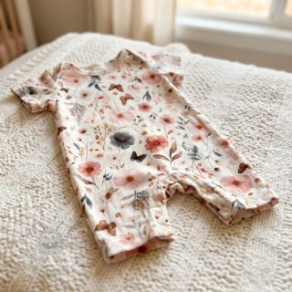 Viskoza z lanom Flower sea design D