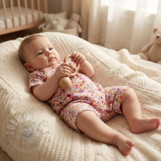 Viskoza z lanom Floral design C