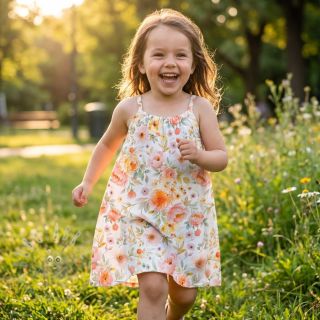 Viskoza z lanom Floral design A