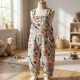 Viskoza z lanom Floral design D