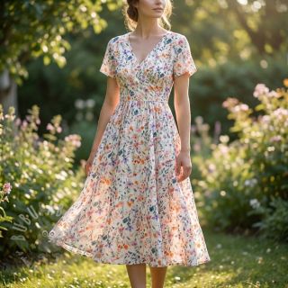 Viskoza z lanom Shabby chic design D