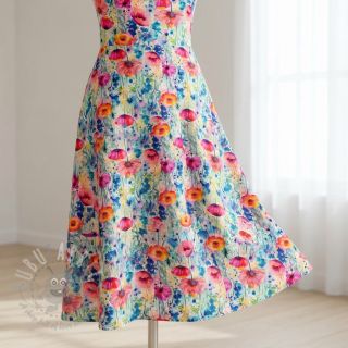 Viskoza z lanom Bright and bold design C