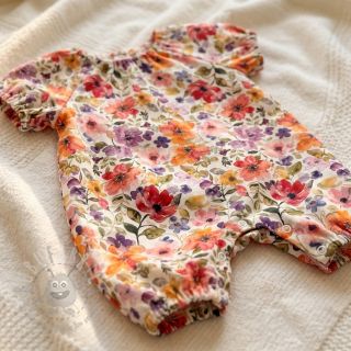 Viskoza z lanom Floral design B