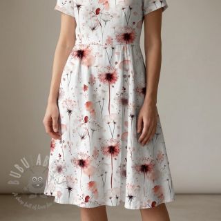 Viskoza z lanom Flower sea design C