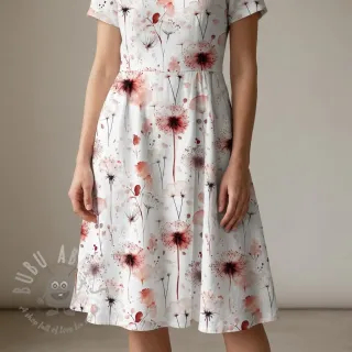 Viskoza z lanom Flower sea design C