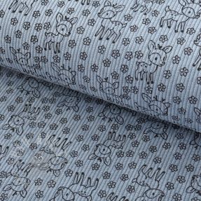 Žamet STRETCH Little deer old blue