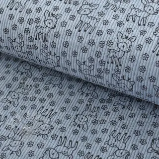 Žamet STRETCH Little deer old blue