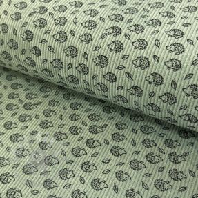 Žamet STRETCH Little hedgehog old green