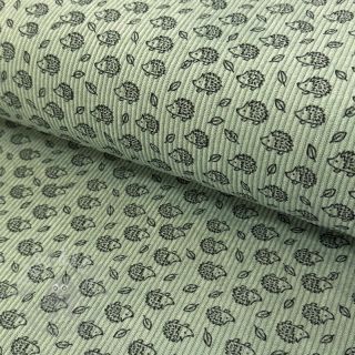 Žamet STRETCH Little hedgehog old green