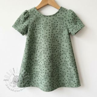 Žamet STRETCH Little deer old green