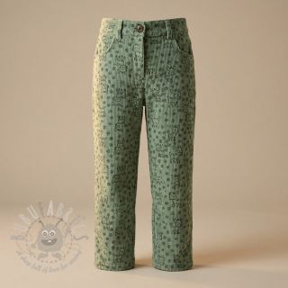 Žamet STRETCH Little deer old green