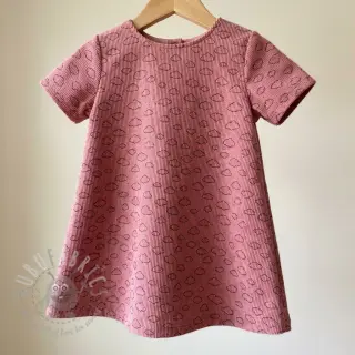 Žamet STRETCH Little clouds old pink