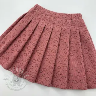 Žamet STRETCH Little clouds old pink