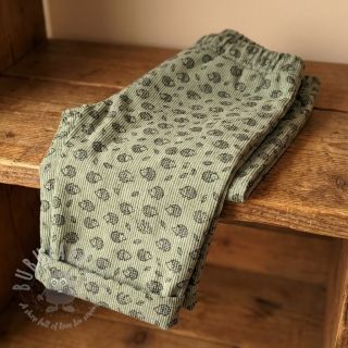 Žamet STRETCH Little hedgehog old green