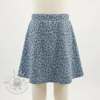 Žamet STRETCH Little deer old blue