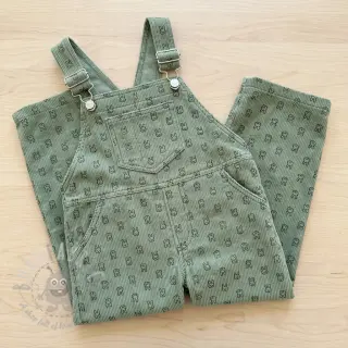 Žamet STRETCH Little bunny old green
