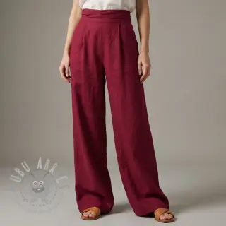 Viskoza z lanom SPANDEX burgundy