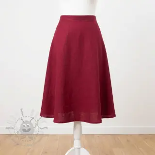Viskoza z lanom SPANDEX burgundy