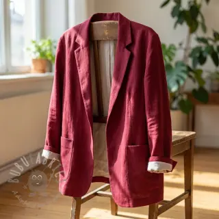 Viskoza z lanom SPANDEX burgundy