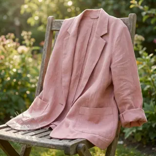 Viskoza z lanom SPANDEX old rose