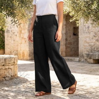 Viskoza z lanom SPANDEX black