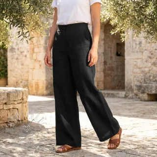 Viskoza z lanom SPANDEX black