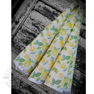 Bombažni vafel Lemons digital print