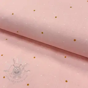 Bombažna tkanina Sweet bear star light rose ORGANIC