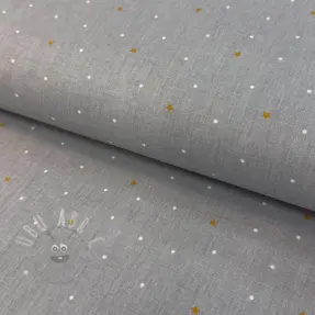 Bombažna tkanina Sweet bear star light grey ORGANIC