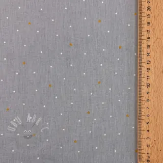 Bombažna tkanina Sweet bear star light grey ORGANIC