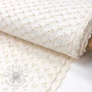 Bombažna tkanina EMBROIDERY Rosemary white