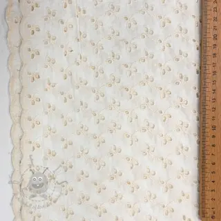 Bombažna tkanina EMBROIDERY Rosemary white