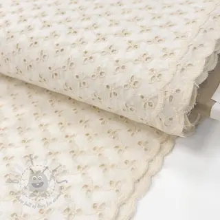 Bombažna tkanina EMBROIDERY Rosemary off white