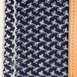 Bombažna tkanina EMBROIDERY Rosemary navy