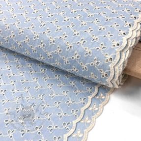 Bombažna tkanina EMBROIDERY Rosemary light blue