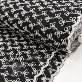 Bombažna tkanina EMBROIDERY Rosemary black