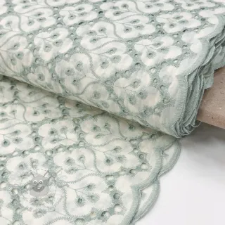 Bombažna tkanina EMBROIDERY Lilian mint