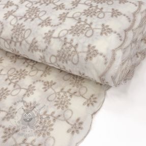Bombažna tkanina EMBROIDERY Lilian ecru