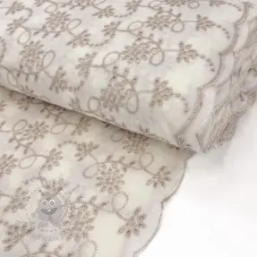 Bombažna tkanina EMBROIDERY Lilian ecru